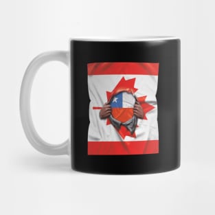 Chile Flag Canadian Flag Ripped - Gift for Chilean From Chile Mug